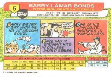 Topps Big Barry Bonds Trading Card Database