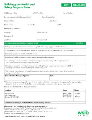 Fillable Online Earn While You Learn Rebate On Your Wsib Premium Fax