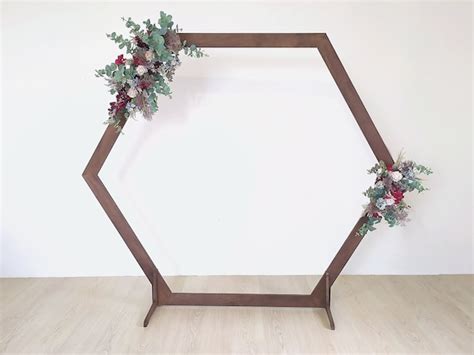 Hexagonal Wedding Arch Wooden Arch Wedding Backdrop Outdoor Etsy