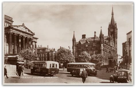 Market Square Preston Sepia Postcard Rp Ppc Photographed Flickr