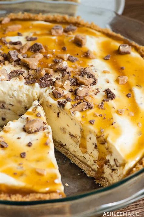 A Simple Recipe For A Delicious Caramel Toffee Ice Cream Pie Filled