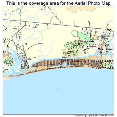 Aerial Photography Map of Oak Island, NC North Carolina