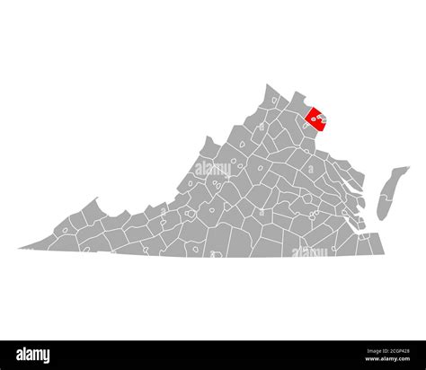 Map of Fairfax in Virginia Stock Photo - Alamy