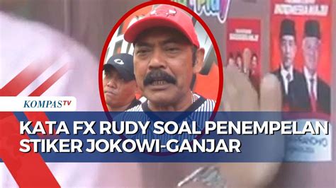 Begini Kata Fx Rudy Soal Penempelan Stiker Ganjar Di Rumah Warga Youtube