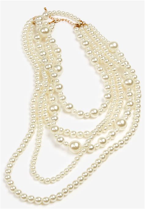 Multi Layer Beaded Pearl Necklace Fullbeauty Outlet