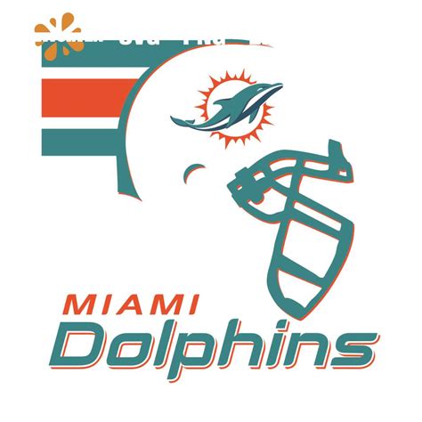 Miami Dolphins Helmet Svg Sport Svg Helmet Svg Stripe Svg Inspire