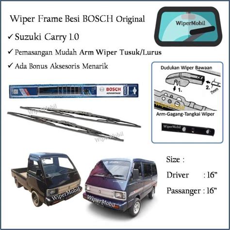 Wiper Frame Besi Bosch Suzuki Suzuki Carry 1 0 1000cc 1990 1991 1992