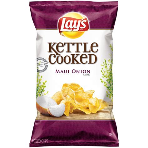 Lay's Kettle Cooked Maui Onion Potato Chips, 8 Oz. - Walmart.com ...