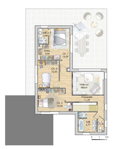 Plan Maison Terrain étroit En Longueur Ventana Blog