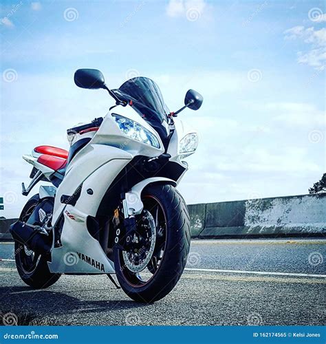 Yamaha R6 Motorcycle Fast White Black Red Editorial Image Image Of