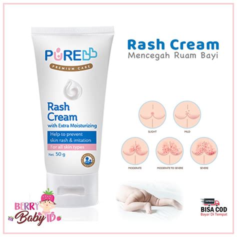 Jual Purebb Rash Cream Bayi Ruam Susu Popok Iritasi Asi Keringat Pure