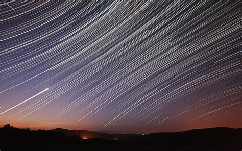 Rastros De Estrellas Larga Exposici N Cielo Noche Fondo De Pantalla