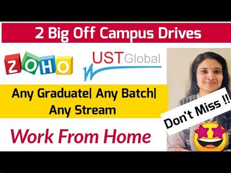 Ust Global Bulk Hiring Zoho Hiring Freshers Any Graduate Any Batch