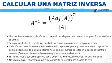 Cómo Calcular Una Matriz Inversa Resumen Fácil VÍdeos