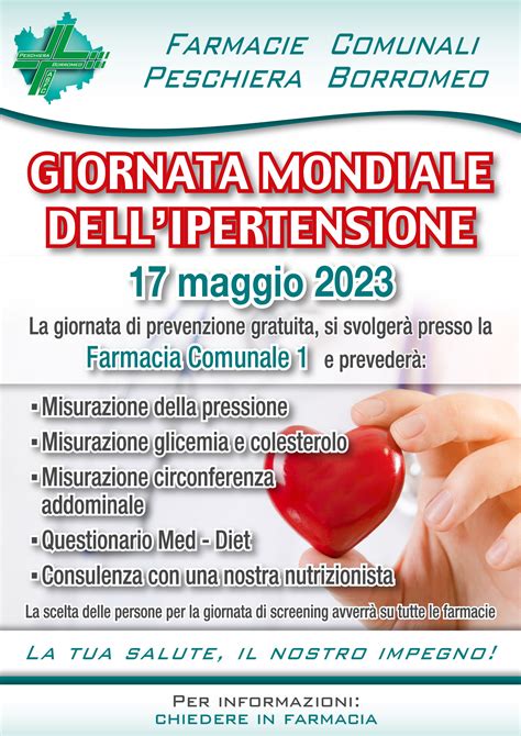 GIORNATA MONDIALE DELLIPERTENSIONE Farmacie Comunali Peschiera Borromeo