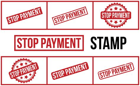 Stop Payment Rubber Stamp Set Vector Vector Art At Vecteezy