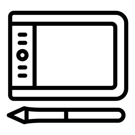 Graphic tablet icon, outline style 14318280 Vector Art at Vecteezy