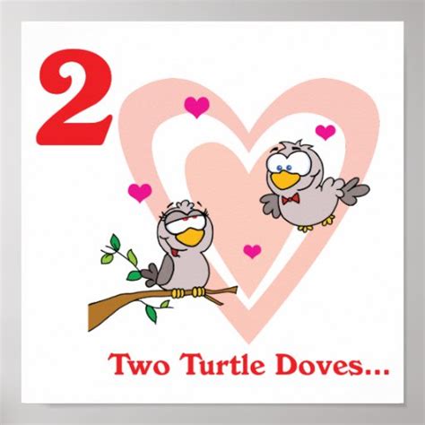 12 Days Two Turtle Doves Print Zazzle