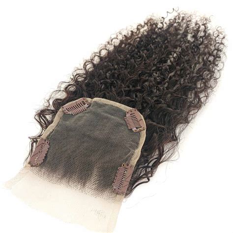 Topo De Cabe A Top Closure De Cabelo Humano Castanho M Dio Claro