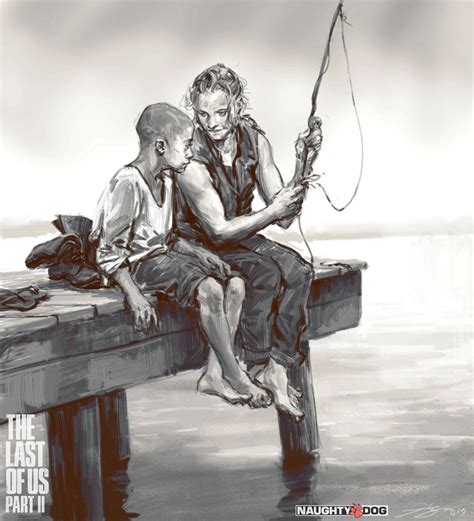 Abby and Lev Fishing Art - The Last of Us Part II Art Gallery | Concept ...