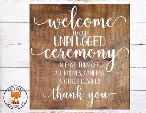 Welcome To Our Unplugged Ceremony Svg Wedding Digital Cut