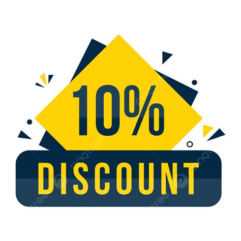 Black Yellow Sale Tag Design Percent Discount Discount Ten