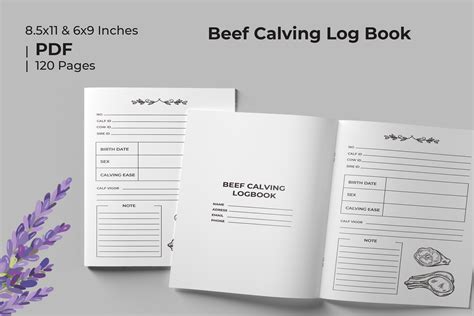 Beef Calving Log Book Kdp Interior Des Graphic By Boss Designer