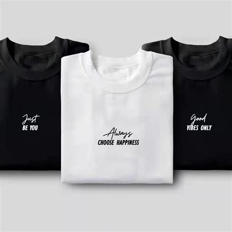 T Shirt Minimalist Design For Men Women Cottongood Quality Round Neck Shirt Black Tshirt For Men