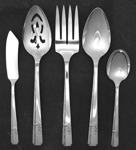 Grenoble Silverplate 1938 5 Piece Hostess Set By Oneida Silver