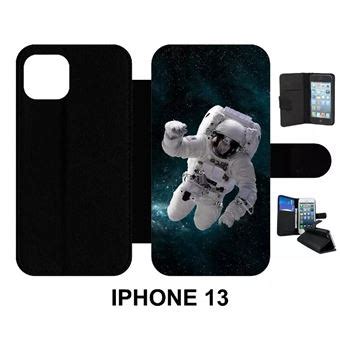 Etui My Kase Pour IPhone 13 Astronaute Blue Simili Cuir Noir