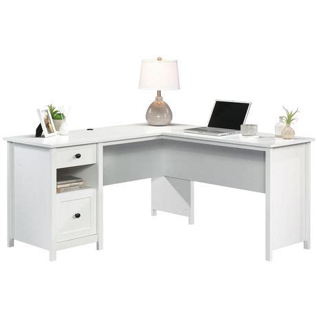 Sauder County Line L-Shaped Desk, Soft White, 427718 | Walmart Canada