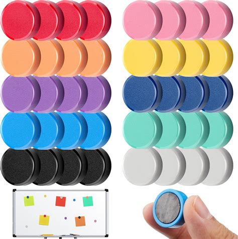 40 Stück 10 Farben Kühlschrankmagnete Whiteboard Magnete für