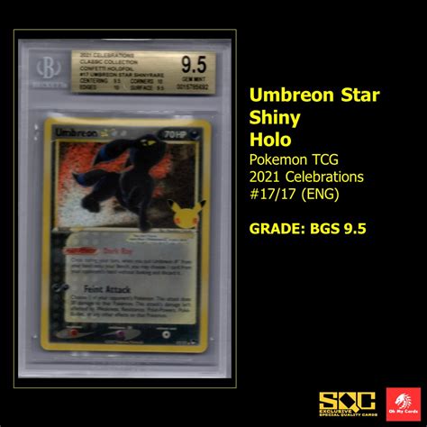 Pokemon Graded Bgs แบล็กกี Umbreon Star Shiny Rare Holo