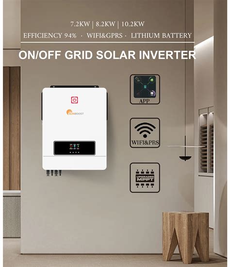 Sunboost 7kw 8kw 10kw Hybrid Solar Inverter Off On Grid Solar Inverter With Lithium Battery Off