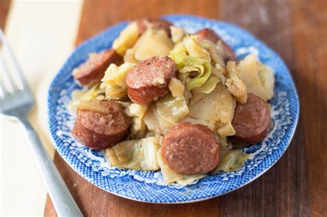 Fried Cabbage With Potatoes And Sausage Recipe The Kitchen Wife