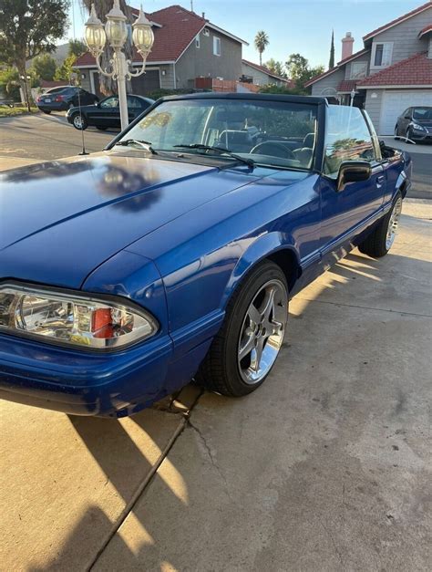 1993 Ford Mustang Convertible Blue RWD Automatic LX For Sale