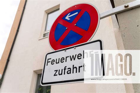 Schwabmünchen Bavaria Germany March 17 2024 No parking sign fire