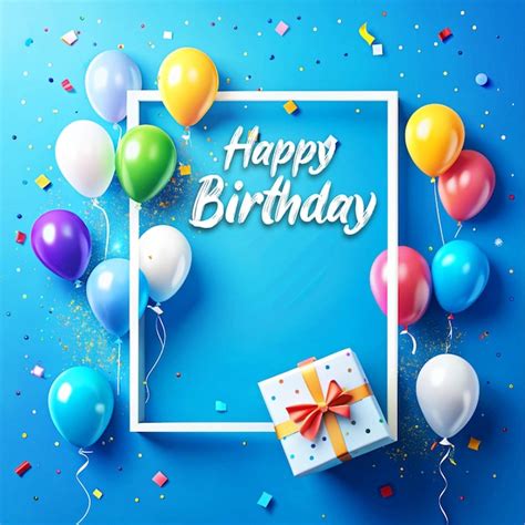 Happy Birthday Wish Background Or Banner Template Premium Ai