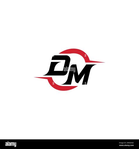 Dm Initial Logo Cool And Stylish Concept For Esport Or Gaming Logo As