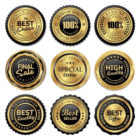 Premium Vector Luxury Gold Badges And Labels Premium Quality