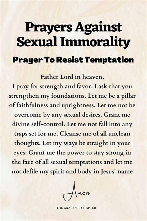 10 Effective Prayers Against Sexual Immorality The Graceful Chapter