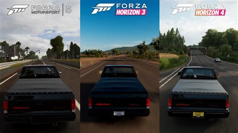 Forza Motorsport 5 Vs Forza Horizon 3 Vs Forza Horizon 4 1991 Gmc Syclone Sound Comparison