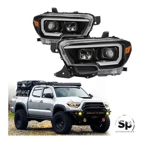 Faros Principales Negros Spyder Drl Toyota Tacoma Meses Sin