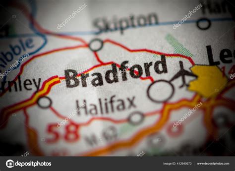 Bradford England Map — Stock Photo © aliceinwonderland2020 #412649570