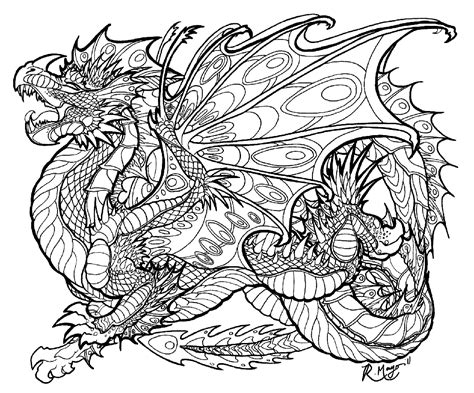 Get This Dragon Coloring Pages For Adults Free Ywa78