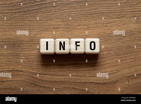 Info Word Concept On Building Blocks Text Stock Photo Alamy