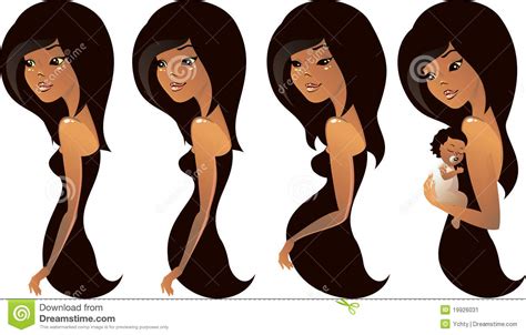 Pregnancy stages in vector stock vector. Illustration of stage - 19926031