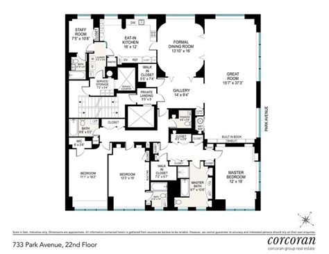 733 Park Avenue 22FL New York NY 10021 Sales Floorplans Property