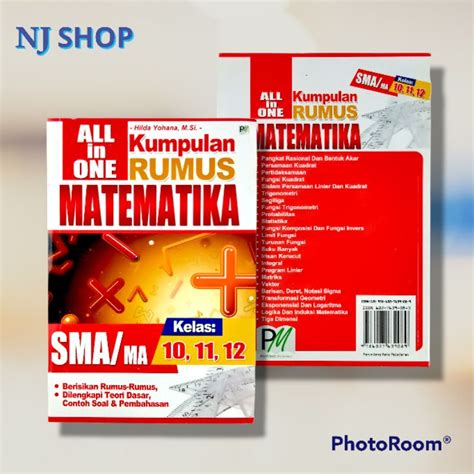 Jual Buku Original All In One Kumpulan Rumus Matematika Sma Ma