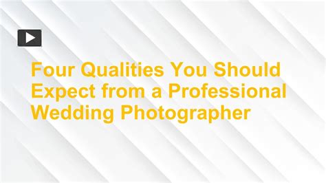 Four Qualities You Should Expect from a Professional Wedding ... 